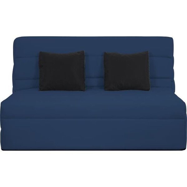 Banquette BZ 2 places - DUNLOPILLO - ReVEUR - Matelas Slyde 13 cm - Bleu