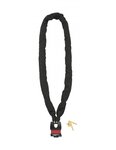 THIRARD - Chaîne acier gainé nylon Loops  vélo  moto  barrières  1.5m  noir  cadenas  2 clés