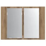 vidaXL Armoire à miroir LED chêne artisanal 60x12x45cm bois ingénierie