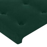 vidaXL Tête de lit à LED Vert foncé 103x16x78/88 cm Velours