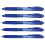 Stylo Roller à encre gel Liquid EnerGel-X BLN105 Bleu x 5 PENTEL