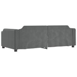 vidaXL Lit de jour gris foncé 100x190 cm tissu