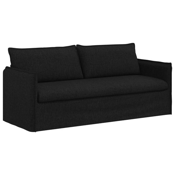 vidaXL Canapé Noir 196 x 82 x 85 cm tissu