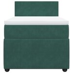 vidaXL Sommier à lattes de lit et matelas Vert foncé 80x200 cm Velours