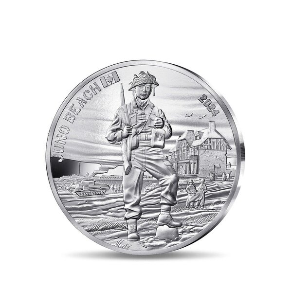 80 ans du D-DAY - Monnaie de 10€ Argent - Juno Beach