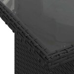 vidaXL Ensemble de Canapés avec coussin 6 Pièces Noir et Bleu polyrotin