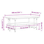 vidaXL Table basse Chêne sonoma 100x50x40 cm Bois d'ingénierie