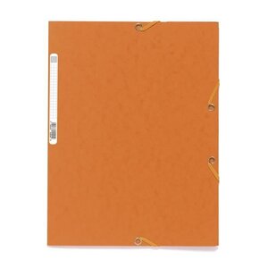 EXACOMPTA - Chemise a élastique - 3 rabats - 24 x 32 - Carte lustrée 390G - Orange