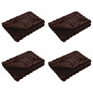 vidaXL Couverture en Fourrure de Lapin Synthétique 4 Pièces Camel