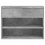 vidaXL Banc à chaussures Gris béton 60x30x45 cm Bois d’ingénierie