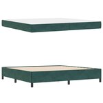 vidaXL Cadre de lit avec matelas Vert foncé 200 x 200 cm tissu