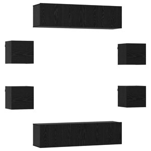 vidaXL Ensemble meuble TV 8 Pièces 120 x 30 x 30 cm Chêne noir