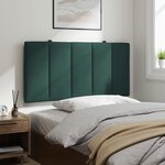 vidaXL Coussin de tête de lit vert foncé 100 cm velours
