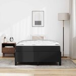vidaXL Cadre de lit avec matelas Noir 120 x 190 cm Faux cuir