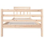 vidaXL Cadre de lit sans matelas bois massif 100x200 cm
