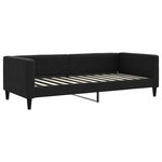 vidaXL Lit de jour avec gigogne et tiroirs sans matelas noir 100x200cm