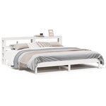 vidaXL Cadre de lit sans matelas blanc 180x200 cm bois massif de pin