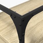 vidaXL Meuble TV avec dessus en verre chêne sonoma bois d'ingénierie