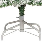 vidaXL Sapin de Noël artificiel à charnières avec neige floquée 210 cm