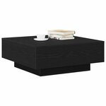 vidaXL Table basse Chêne noir 80 x 80 x 31 cm