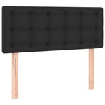 vidaXL Sommier à lattes de lit avec matelas noir 120x190 cm similicuir