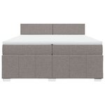 vidaXL Sommier à lattes de lit avec matelas Taupe 200x200 cm Tissu