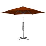 vidaXL Parasol de jardin avec mât en acier terre cuite 300x230 cm
