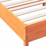 vidaXL Cadre de lit sans matelas cire marron 120x200cm bois pin massif