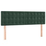 vidaXL Sommier à lattes de lit matelas et LED Vert foncé 140x200 cm