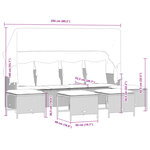 vidaXL Salon de jardin 5 Pièces avec coussins gris clair résine tressée