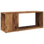 vidaXL Meuble TV vieux bois 80x24x32cm bois d'ingénierie