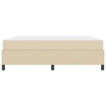 vidaXL Lit à ressorts Crème 180 x 200 cm tissu
