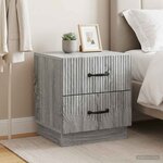 vidaXL Cabinet de chevet 2 pc Sonoma gris 43 x 34 5 x 44 5 cm