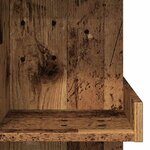 vidaXL Table de bar étagère de rangement vieux bois 100 x 48 x 101 5cm