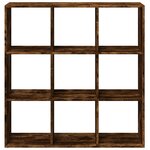 vidaXL Étagère séparatrice de pièce chêne fumé 102x29x103 5 cm
