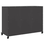 vidaXL Buffet noir 100 5x39x72 cm acier