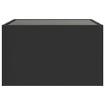 vidaXL Table basse avec LED infini noir 50x50x30 cm
