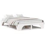 vidaXL Cadre de lit Blanc Bois massif 160 x 200 cm Durable