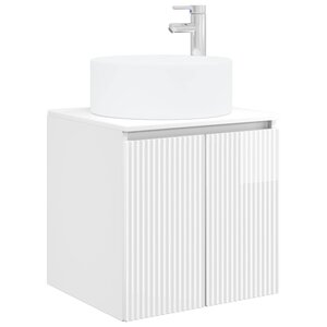 vidaXL Meuble de lavabo mural Blanc brillant 49 5 x 44 5 x 65 5 cm