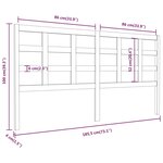 vidaXL Tête de lit Marron miel 185 5x4x100 cm Bois massif de pin