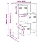 vidaXL Buffet haut jaune moutarde 68x39x103 5 cm acier
