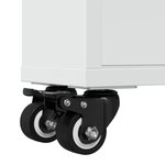 vidaXL Chariot de rangement étroit blanc 48x13x68 cm bois d'ingénierie