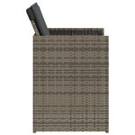 vidaXL Chaises de jardin avec coussins lot de 4 gris résine tressée