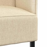 vidaXL Canapé à Haut Dossier Crème 109 x 56 x 121 cm tissu
