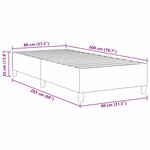 vidaXL Lit à ressort Crème 80x200 cm en tissu velours côtelé