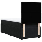 vidaXL Sommier à lattes de lit avec matelas Noir 90x200 cm Velours