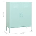 vidaXL Armoire de rangement Vert menthe 80x35x101 5 cm Acier