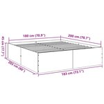 vidaXL Cadre de lit sans matelas blanc 180x200 cm