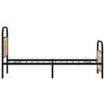 vidaXL Cadre de lit sans matelas 75x190cm chêne sonoma bois ingénierie