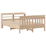 vidaXL Cadre de lit sans matelas 140x200 cm bois massif de pin